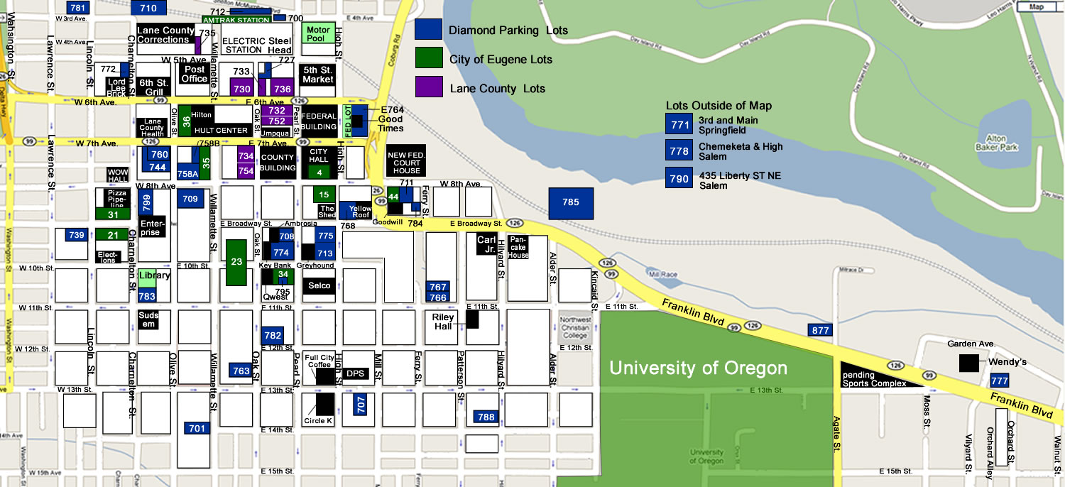 Diamond Parking Lot Map